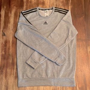 Men’s Adidas Black Striped Grey Sweater
